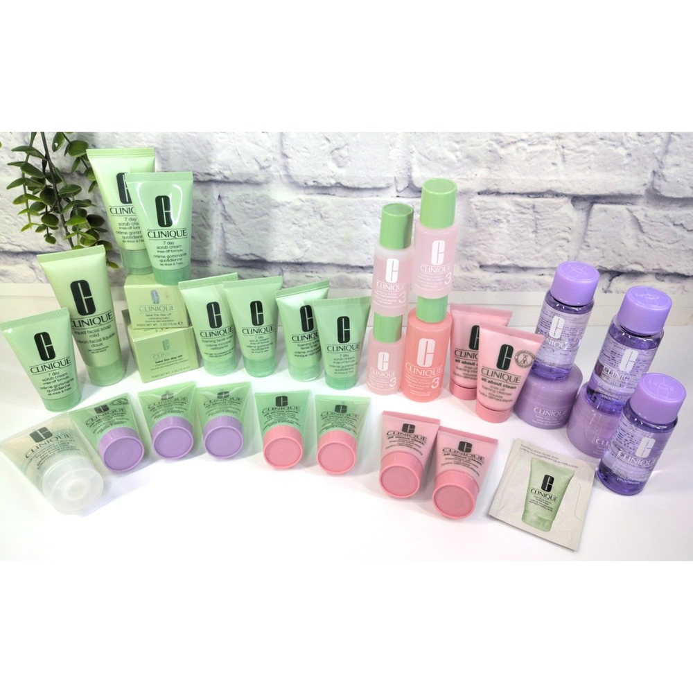 HUGE29 CLEANSER LOT!🌿Clinique 7 day Scrub Cream Deluxe Take Off the Day Travel